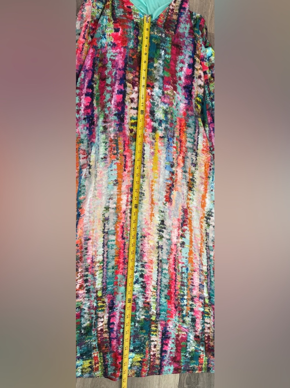 Nicole Miller Multicolor Striped Tie-Dye Maxi Dress Skirt - Picture 8 of 9
